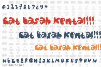 Cat Basah Kental!!! Font