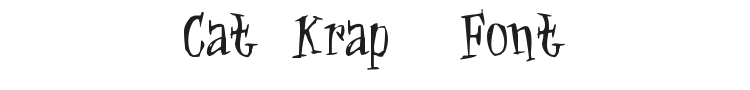 Cat Krap  Font Preview