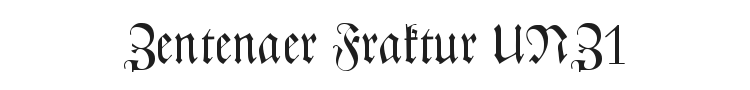 CAT Zentenaer Fraktur UNZ1 Font Preview