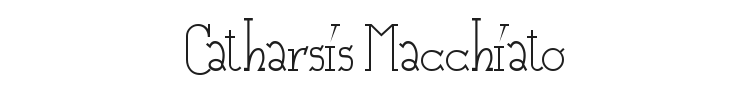 Catharsis Macchiato Font Preview