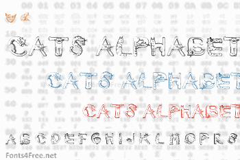 Cats Alphabet Font