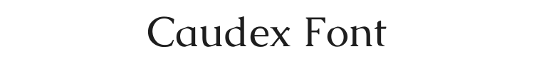 Caudex Font Preview