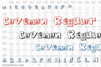 Caveman Regular Font