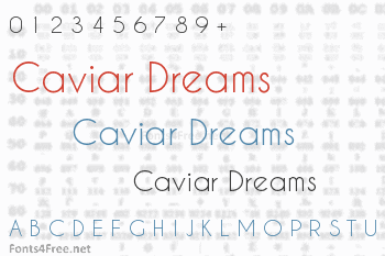 Caviar Dreams Font