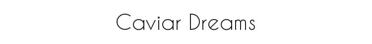 Caviar Dreams Font Preview