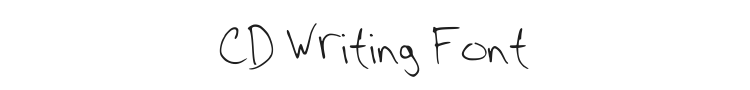 CD Writing Font Preview