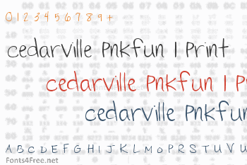 Cedarville Pnkfun 1 Print Font