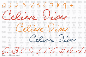 Celine Dion Handwriting Font