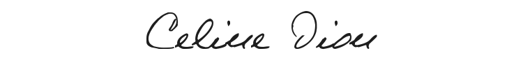 Celine Dion Handwriting Font Preview