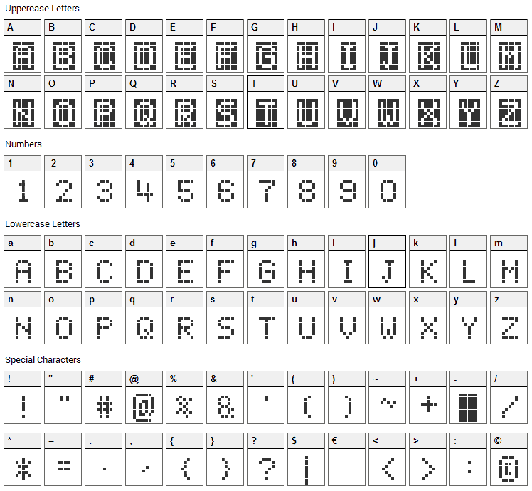 ChessType Font Character Map