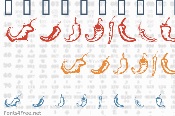 Chili Pepper Dingbats Font