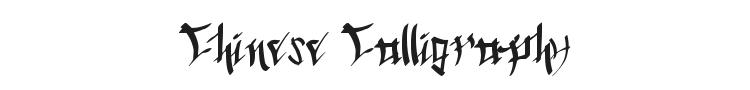 Chinese Calligraphy Font Preview