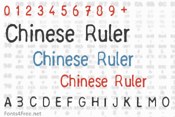 Chinese Ruler Font