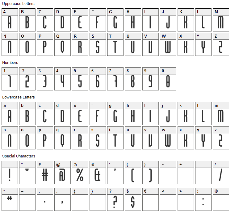 Chingolo Pro Font Character Map