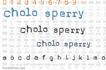 Cholo Sperry Rand R20 Font