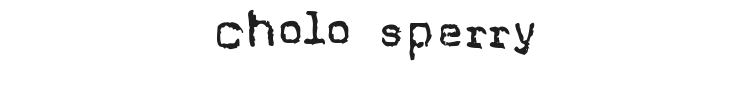 Cholo Sperry Rand R20 Font Preview