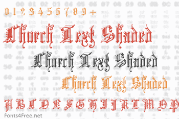 Church Text Shaded Font