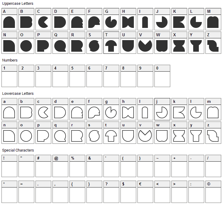 Circa Font Character Map