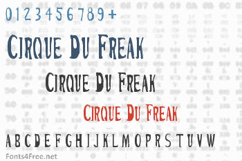 Cirque Du Freak Font