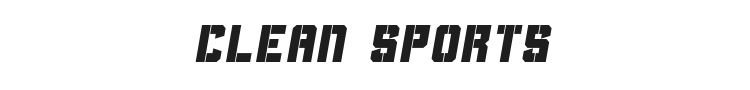 Clean Sports Font Preview