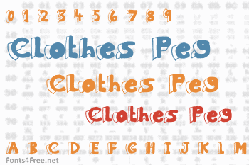 Clothes Peg Font