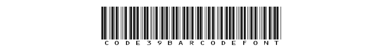 Code 39 Barcode Font Preview