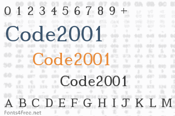 Code2001 Font