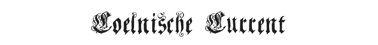 Coelnische Current Fraktur Font Preview