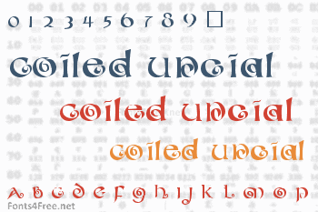 Coiled Uncial Font