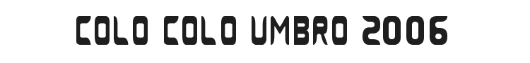 Colo Colo Umbro 2006 Font Preview