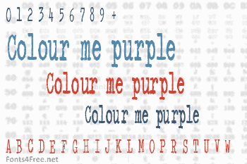 Colour me purple Font