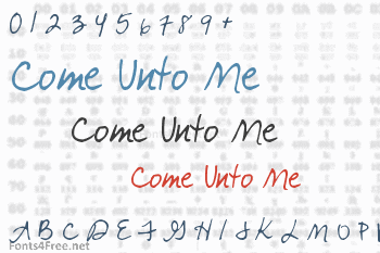 Come Unto Me Font