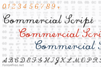 Commercial Script Font