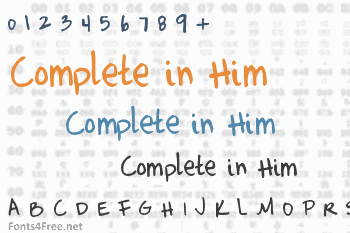 Complete in Him Font