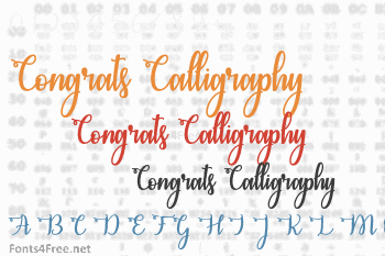 Congrats Calligraphy Font