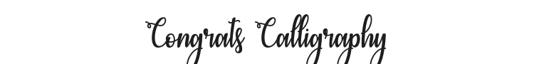 Congrats Calligraphy Font Preview