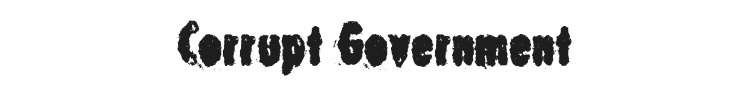 Corrupt Government Font Preview