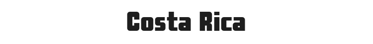 Costa Rica Font Preview