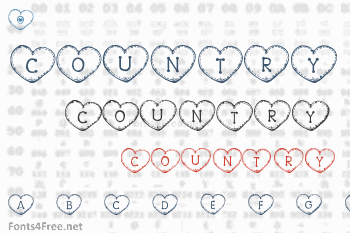 Country Hearts Font