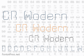 CR21 Modern Font