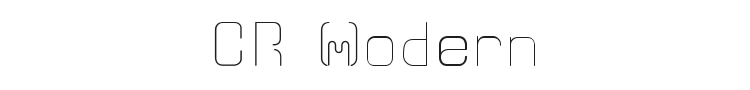 CR21 Modern Font