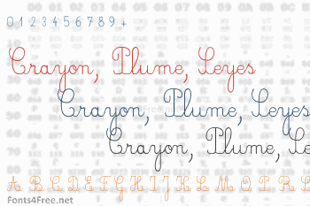 Crayon, Plume, Seyes Font