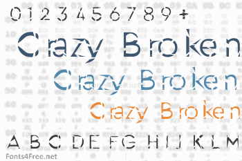 Crazy Broken Font