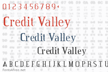 Credit Valley Font