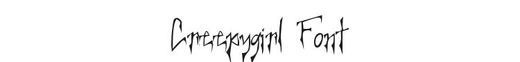 Creepygirl Font Preview