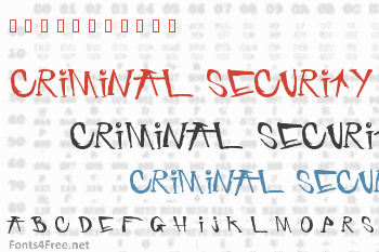 Criminal Security Font