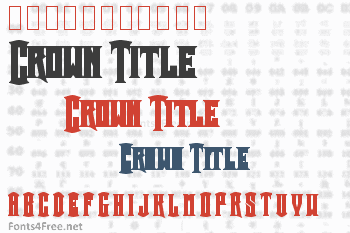 Crown Title Font