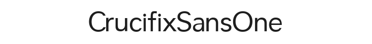 CrucifixSansOne Font