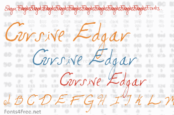 Cursive Edgar Font