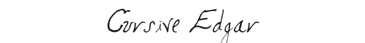 Cursive Edgar Font